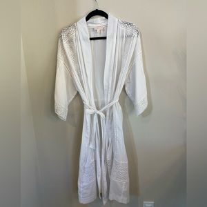 White cotton robe, light comfy!